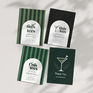 Invitation Enterrements de vie de jeune fille golf « Tinis & 