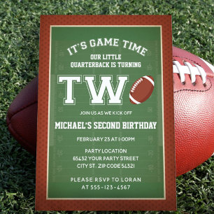 Invitation Football Deuxième anniversaire Photo