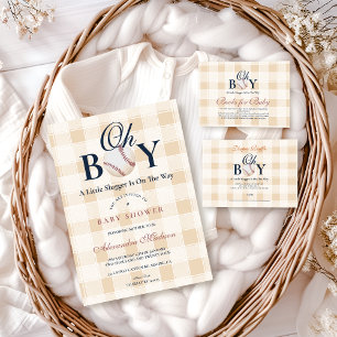 Serviette En Papier Baby shower vintage de baseball Boys