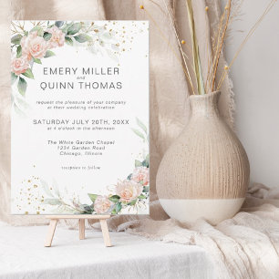 Invitation Moderne Flush Greenery Mariage Floral