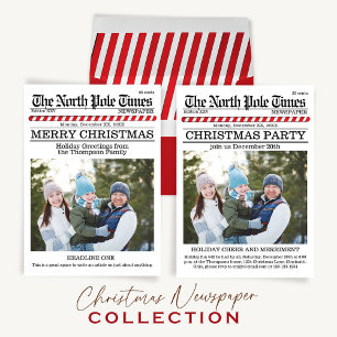 Carte Magnétique Joyeux Noël Multi Photo Fun Pôle Nord Nouveau