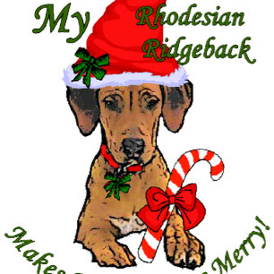 De Giften van Kerstmis van Ridgeback van Rhodesian Feestdagen Kaart