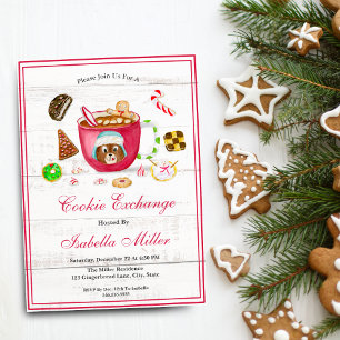 Cartes Pour Fêtes Annuelles Aquarelle Chocolat Pain d'épices Cookie Holiday