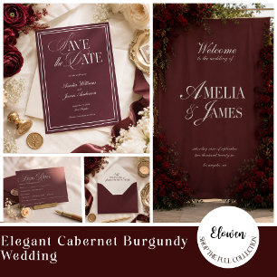 Tenture Élégante Suite de Mariage Minimaliste Cabernet Bou
