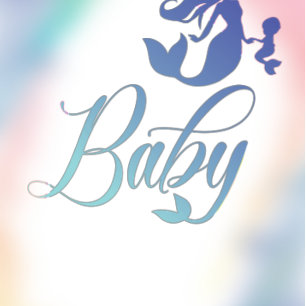 Invitation Baby shower de sirène sous le pastel marin