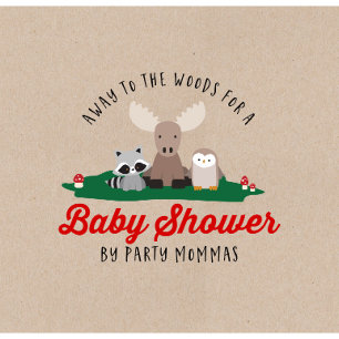 Invitation Woodland Lumberjack Girl Baby shower garçon Plaid
