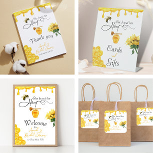 Invitation Élégante Elle A Trouvé Sa Fête des mariées Miel Ab