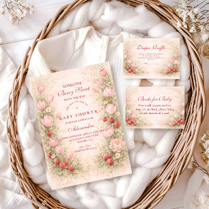 Carte D'accompagnement Tirage au sort de couche sucrée aux fraises