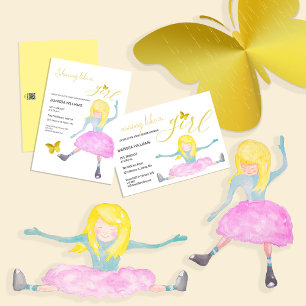 Shining Like A Girl Waterverf Illustratie Bedankkaart