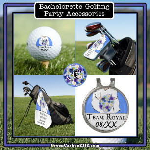 Bachelorette Party Vrijgezellenfeest Golfbal Blauw T-shirt