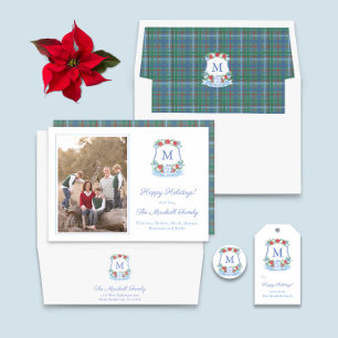 Cartes Pour Fêtes Annuelles Joyeux Noël Joyeux Gingembre Jar Rouge Poinsettia