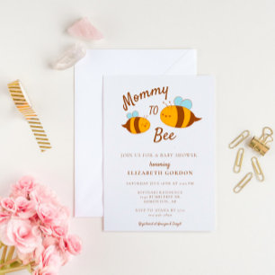 Papier Budget Mommy to Bee Baby shower mignon Moderne