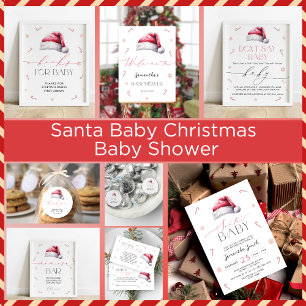 Carte D'accompagnement Christmas Père Noël Baby Devinez combien de bonbon
