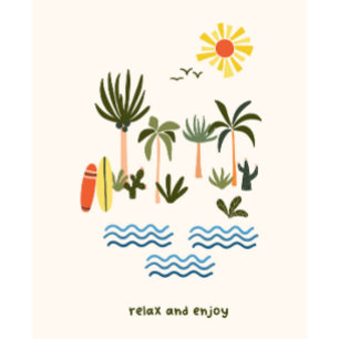 Surf d'été Invitation de fête d'anniversaire