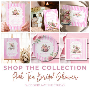 Zacht Roze Bloemen Thee Vrijgezellenfeest Servet