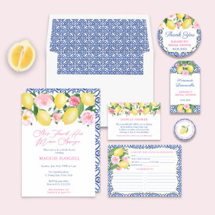 Invitation Principale Squeeze Lemons Fête des mariées méditer