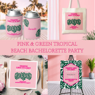 Serviette En Papier Parties scintillant rose tropicale Monstera Bachel
