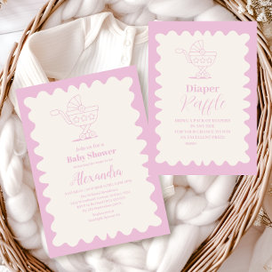 Serviette En Papier Croquis de poule Retro Baby shower de doodle