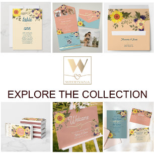 Invitation Boho Floral Foral Mariage Tout en un