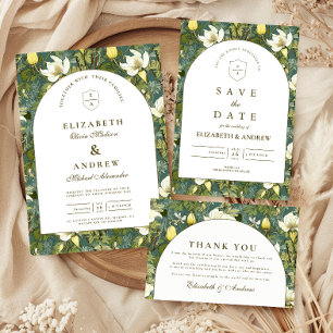 Cartons Réponse Mariage de jardin élégant avec arche botanique