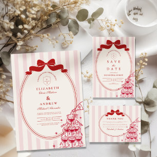 Carte De Remerciements Mariage de la tour de Champagne Whimsical