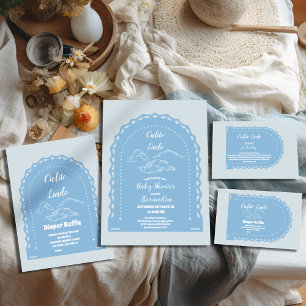 Carte D'accompagnement Cute Dusty Blue Cielito Lindo Livres pour bébé
