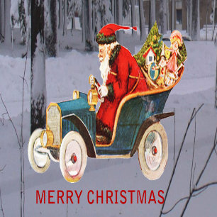 Volet vintage Père Noël, Sticker moderne