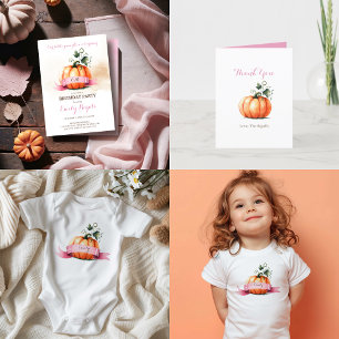 T-shirt Pour Les Tous Petits Citrouille orange rose Toddler personnalisé