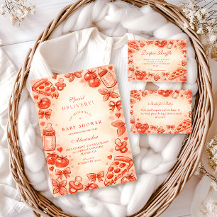 Serviette En Papier Fête de bébé pizza Livraison Spéciale
