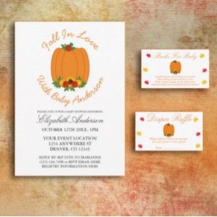 Invitation Tomber dans le Baby shower de l'amour