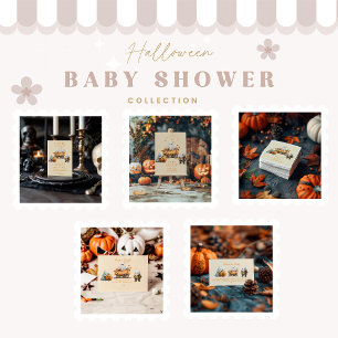 Invitation Cosy Ghost Cottage Halloween Baby shower