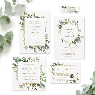 Botanische Gold Greenery Return Address Etiket