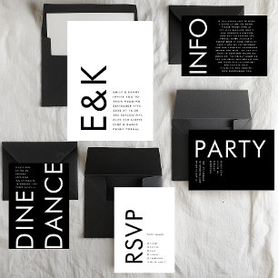Papier Ultra Moderne Budget Bold Monogramme Simple Mariag