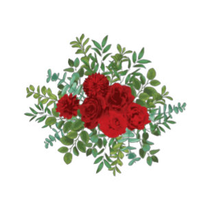 Red Peony et Mariage Rose Carte d'information supp