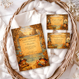 Invitation Petite Fête de Trésor des Pirates Bébé