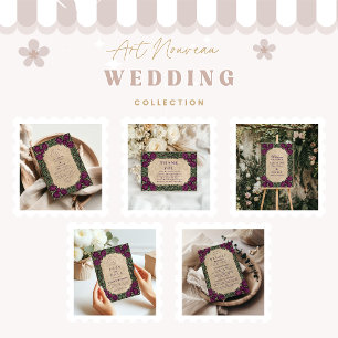 Carte De Remerciements Mariage de chardon Art nouveau