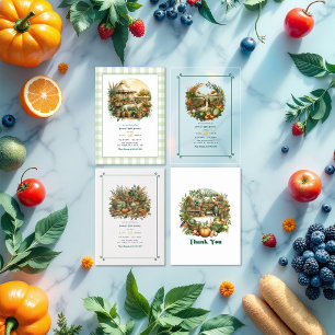 Invitations En Vélin Cultivé localement - Fête d'anniversaire du marché