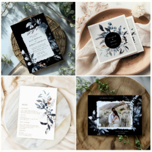 Faire-part de mariage d'arc floral hiver gelé