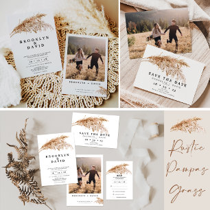 Invitation Dîner de répétition en herbe Rustique moderne Boho