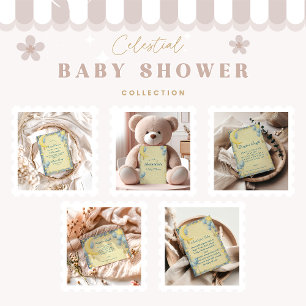 Dreamy Night Sky Baby shower Folie Uitnodiging