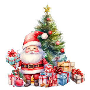 Carte de voeux de Noël de Santa Clause