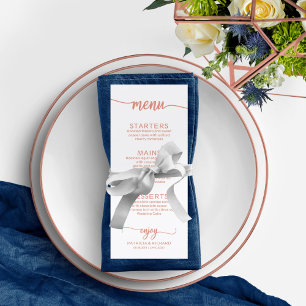 Invitation Mariage Ordre des événements Calendrier Rose Gold