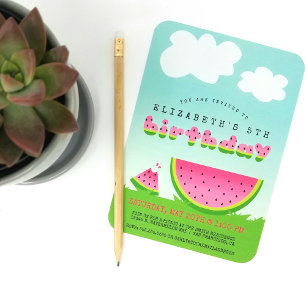 Invitation Sweet Red Watermelon Enfants été Anniversaire