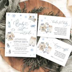 Invitation Bébé c'est froid hors du Baby shower d'hiver