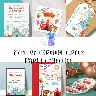 Amusement Park Invitation d'anniversaire