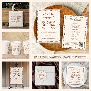 Invitation Un Tini Bit Engagé Espresso Martini Bachelorette