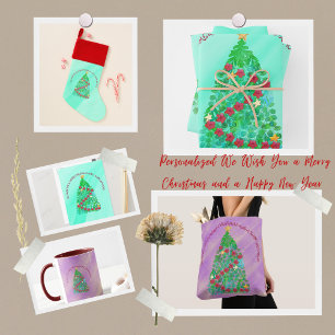 STICKER ROND PERSONNALISÉ NOUS VOUS SOUHAITONS UN JOLI NOËL