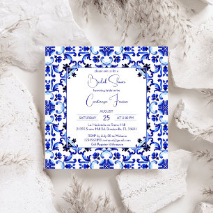 Chemin De Table Court Talavera bleu carreaux mexicain grec italien