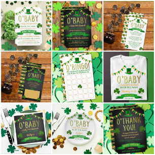 O'Baby St. Patrick's Day Baby Shower Invitations