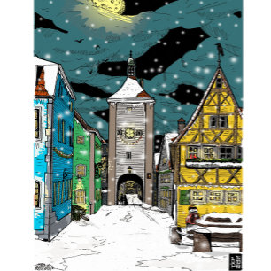 Aimant Rothenburg ob der Tauber Allemagne à Noël